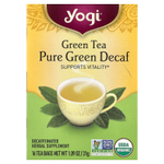 Yogi Tea, чистый зеленый чай, без кофеина, 16 чайных пакетиков, 31 г (1,09 унции)