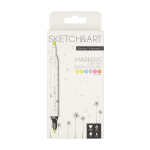 Скетч-маркеры 6 цветов двусторонние "Sketch&Art. Неоновые Цвета" (BrunoVisconti)