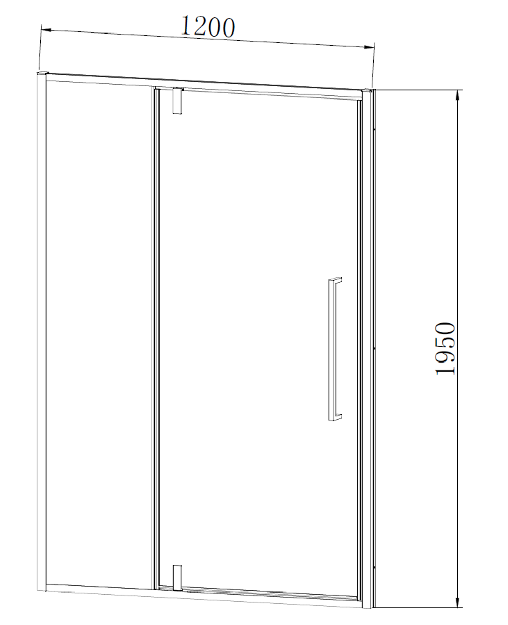 Душевая дверь Vincea Слим-Н (Slim-N) VDP-4SN120CL, хром, стекло прозрачное
