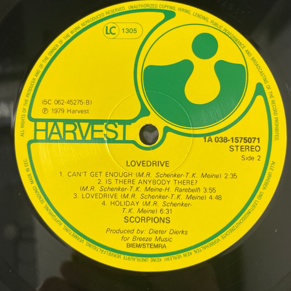 Винтажная виниловая пластинка LP Scorpions Lovedrive (Германия 1983)