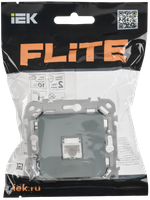 FLITE Розетка компьютерная RJ45 категория 5Е UTP РК5е-1-0-ФлС серый IEK