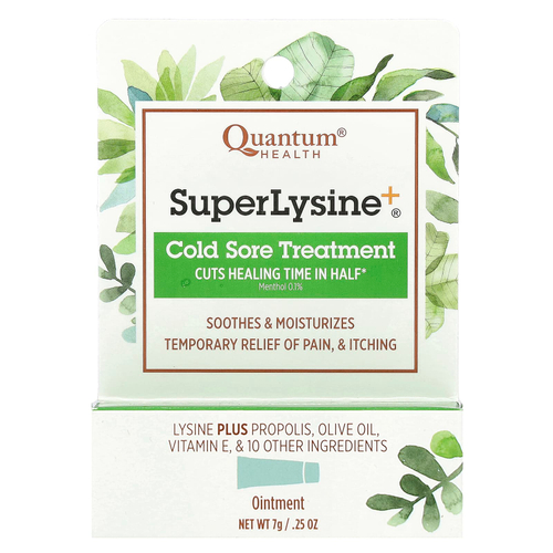 Quantum Health, Super Lysine+, средство при герпесе, 0,25 унции (7 г)