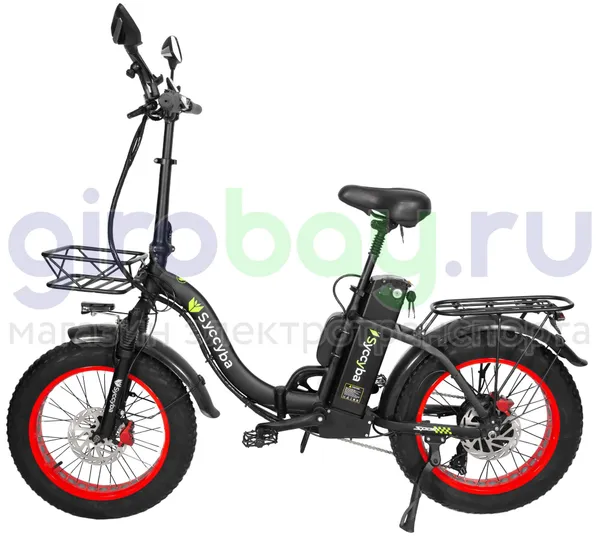 Электровелосипед Syccyba F11 Pro (48V/20Ah) - Красный обод фото №3