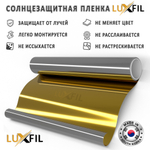 Пленка солнцезащитная зеркальная R GOLD 15 LUXFIL, (на отрез)