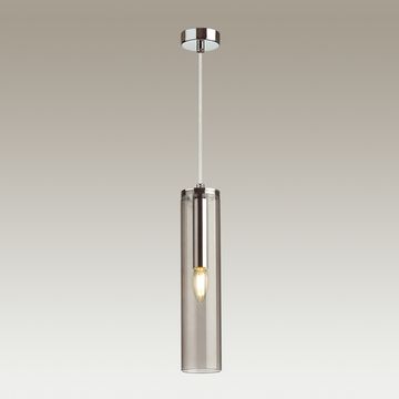 Подвесной светильник 4694/1 хром/дымчатый Klum Odeon Light