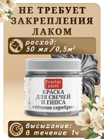 Краска для свечей и гипса «Тёмное серебро»