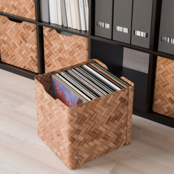 IKEA BULLIG  (ИКЕА БУЛЛИГ)  -  Контейнер - бамбук/коричневый 32x35x33 см
