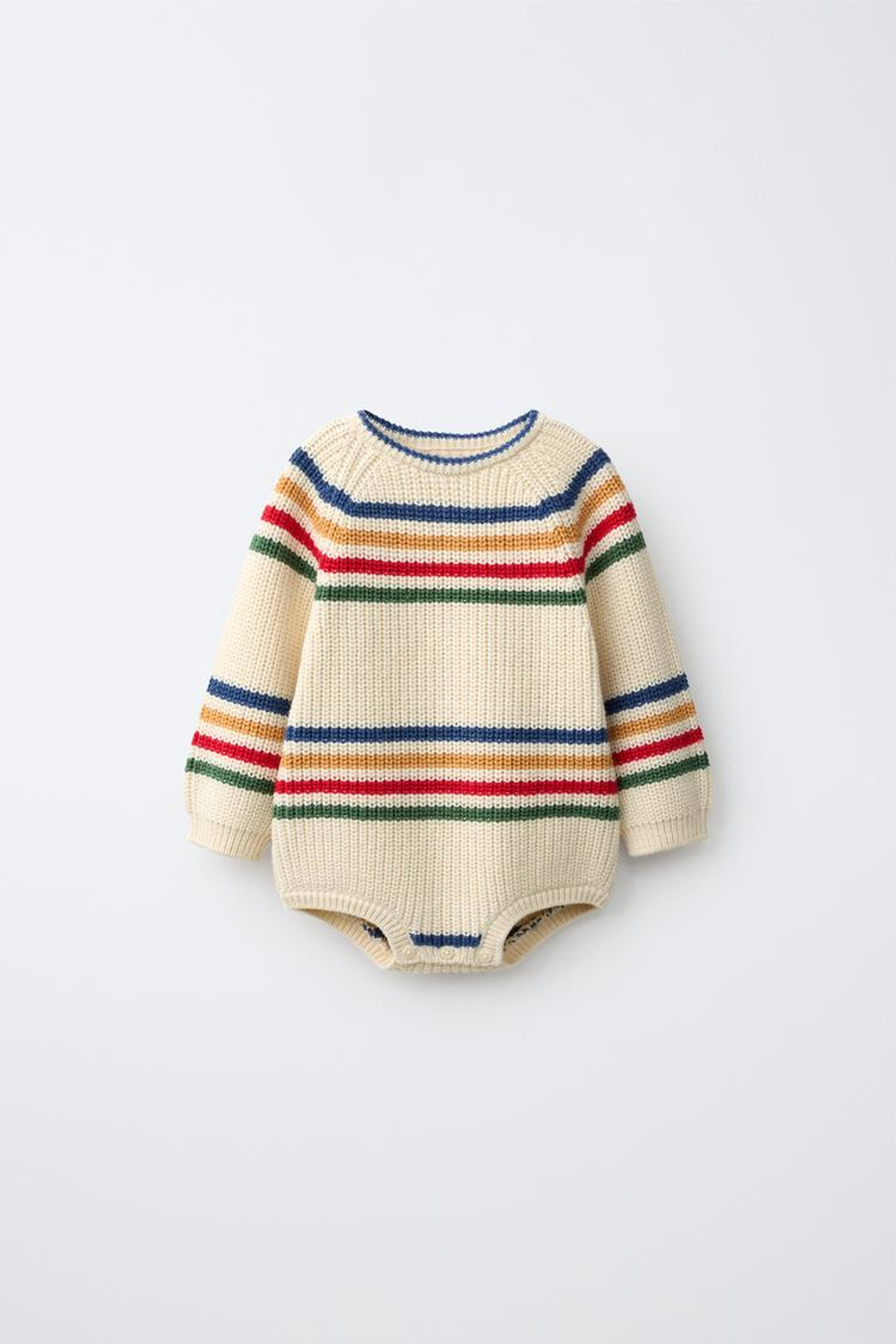ZARA - FRUIT OF THE LOOM™ БОДИ В ПОЛОСКУ, ЭКРЮ