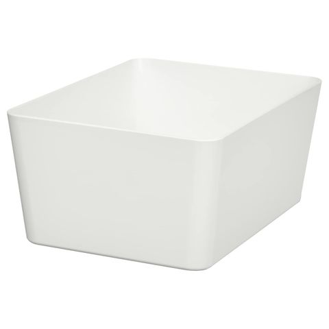 Контейнер IKEA KUGGIS (КУГГИС), Пластик, Белый, 13x18x8 см