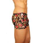 Мужские трусы-боксеры из сетки с яркими розами Rose Boxer (Размер: L) (Цвет: черный)