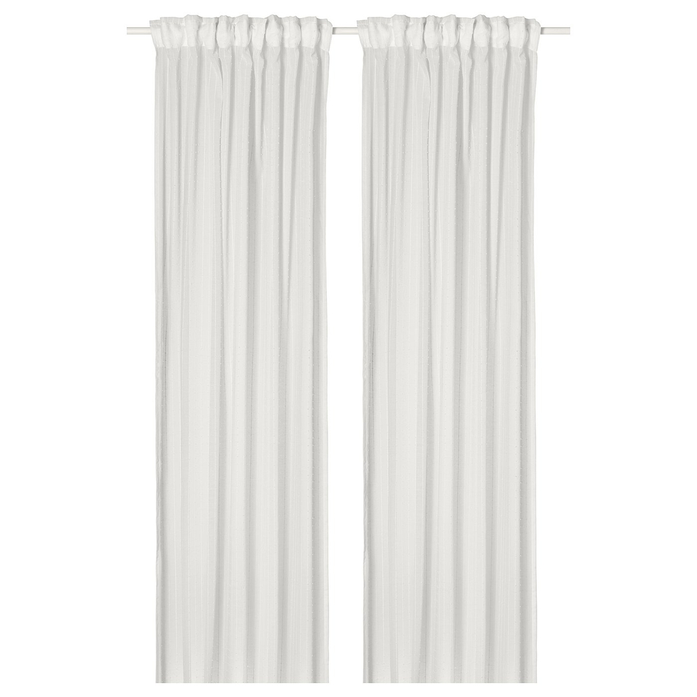 IKEA MATILDA  (ИКЕА МАТИЛДА)  -  Тюль, 2 шт. - белый на ленте 145х250 см