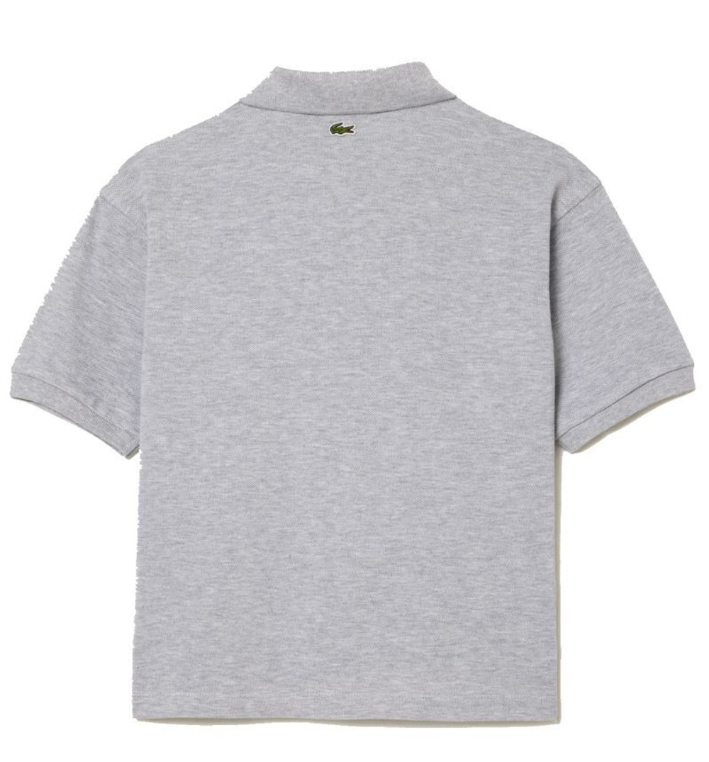 Футболка для мальчика теннисная Lacoste Cotton Pique Print Polo Shirt - grey