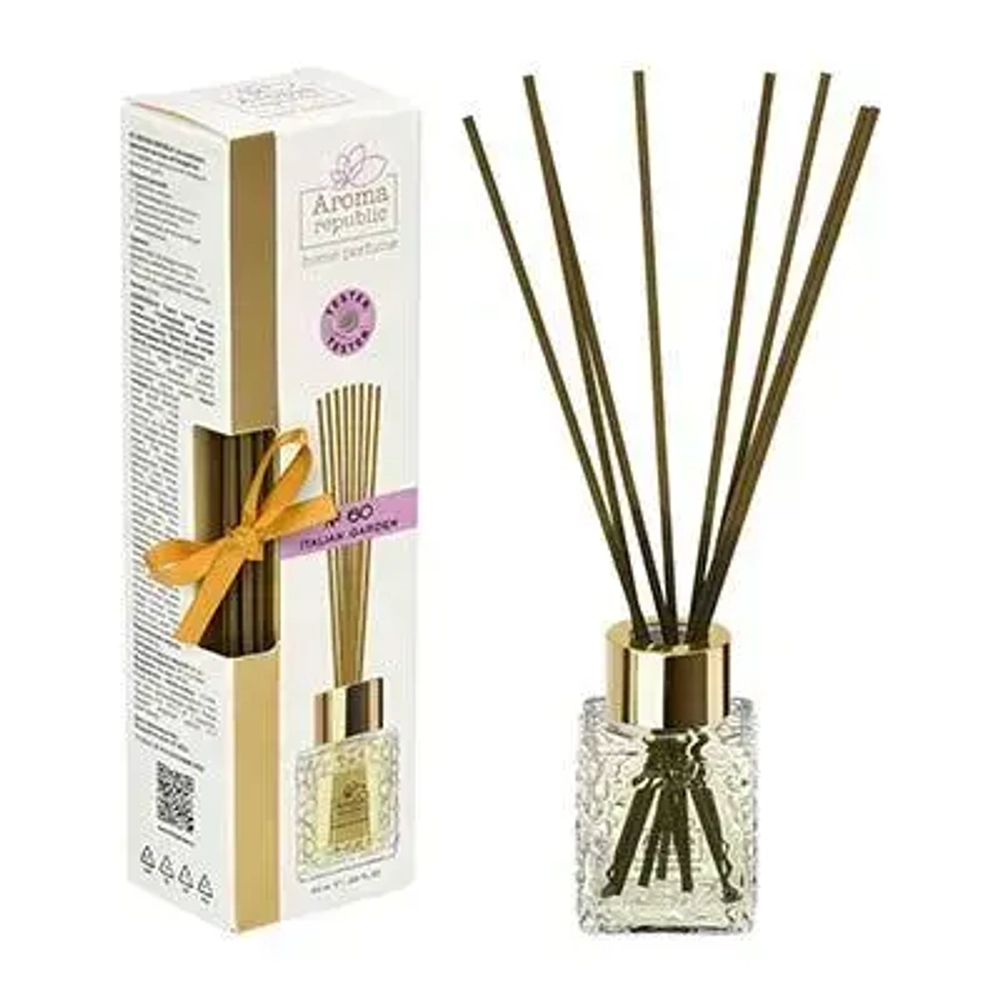 AROMA REPUBLIC Ароматический диффузор в стеклянном флаконе 50 мл,»№60 Italian garden» /12