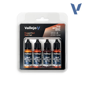 Vallejo True Metallic Metal - набор Forged Red
