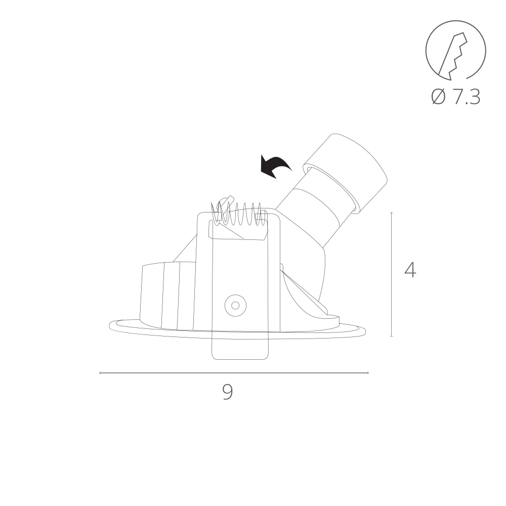 Светильник потолочный Arte Lamp Accento A3219PL-1GY