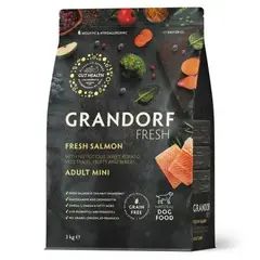 Grandorf fresh сухой корм для собак мелких пород свежее филе лосося с бататом 3кг