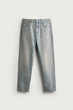 ZARA ДЖИНСЫ SLIM TAPERED, ЗЕЛЕНОВАТО-СИНИЙ