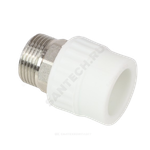 Муфта PP-R комбинированная белая Дн 75х2 1/2" НР под ключ VALFEX 10135075