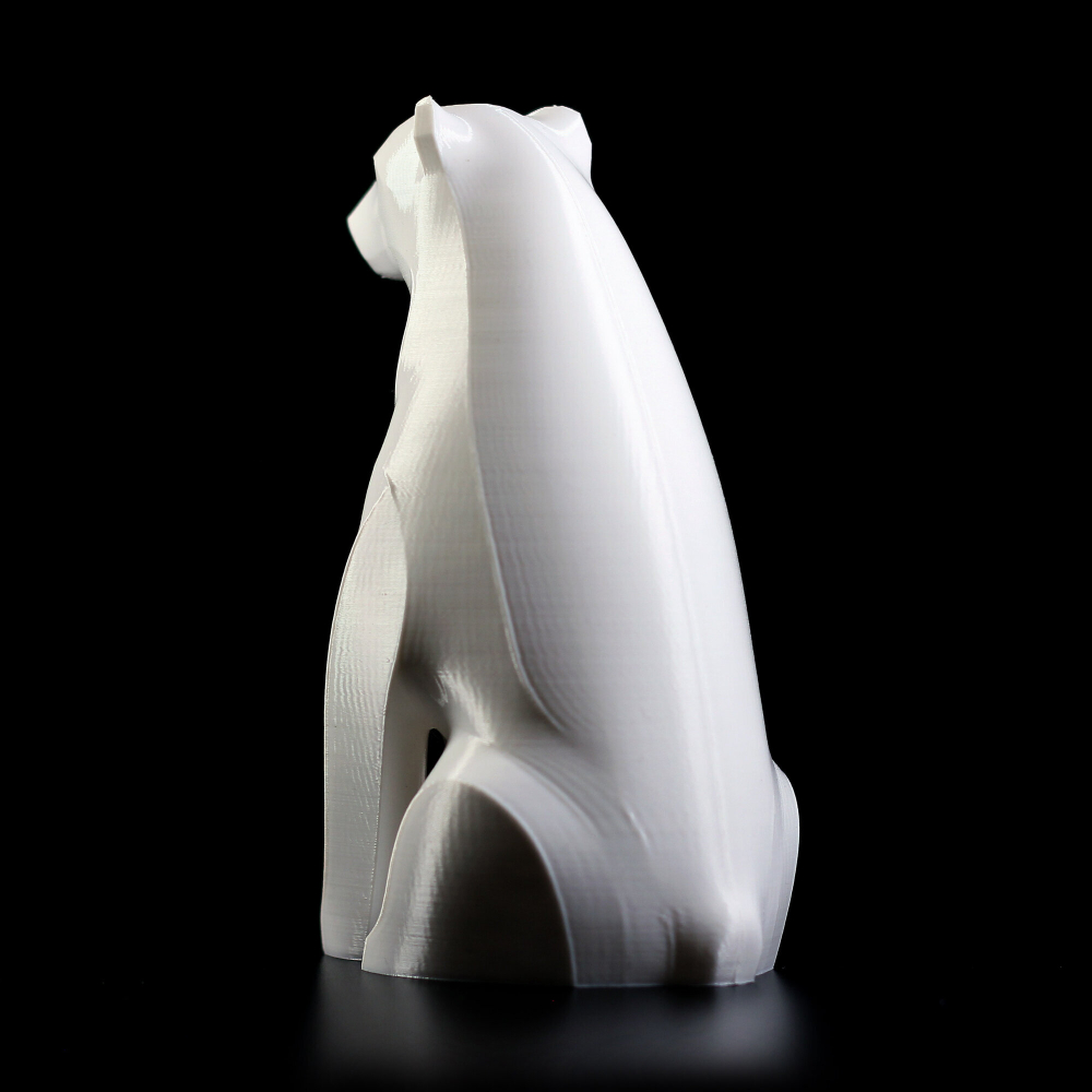 Статуэтка декоративная для интерьера Белый Мишка, русский сувенир, 3D печать, 16 см.