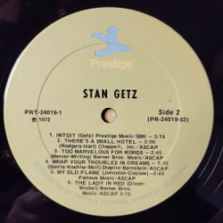 Винтажная виниловая пластинка LP Stan Getz (USA 1972) The Lady In Red