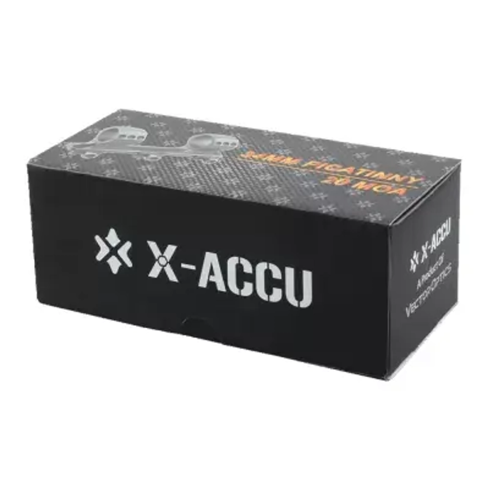 Крепление X-Accu 34мм Picatinny 20 MOA для среднего профиля