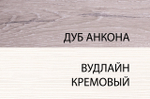 Шкаф 1DW, OLIVIA, цвет вудлайн крем/дуб анкона