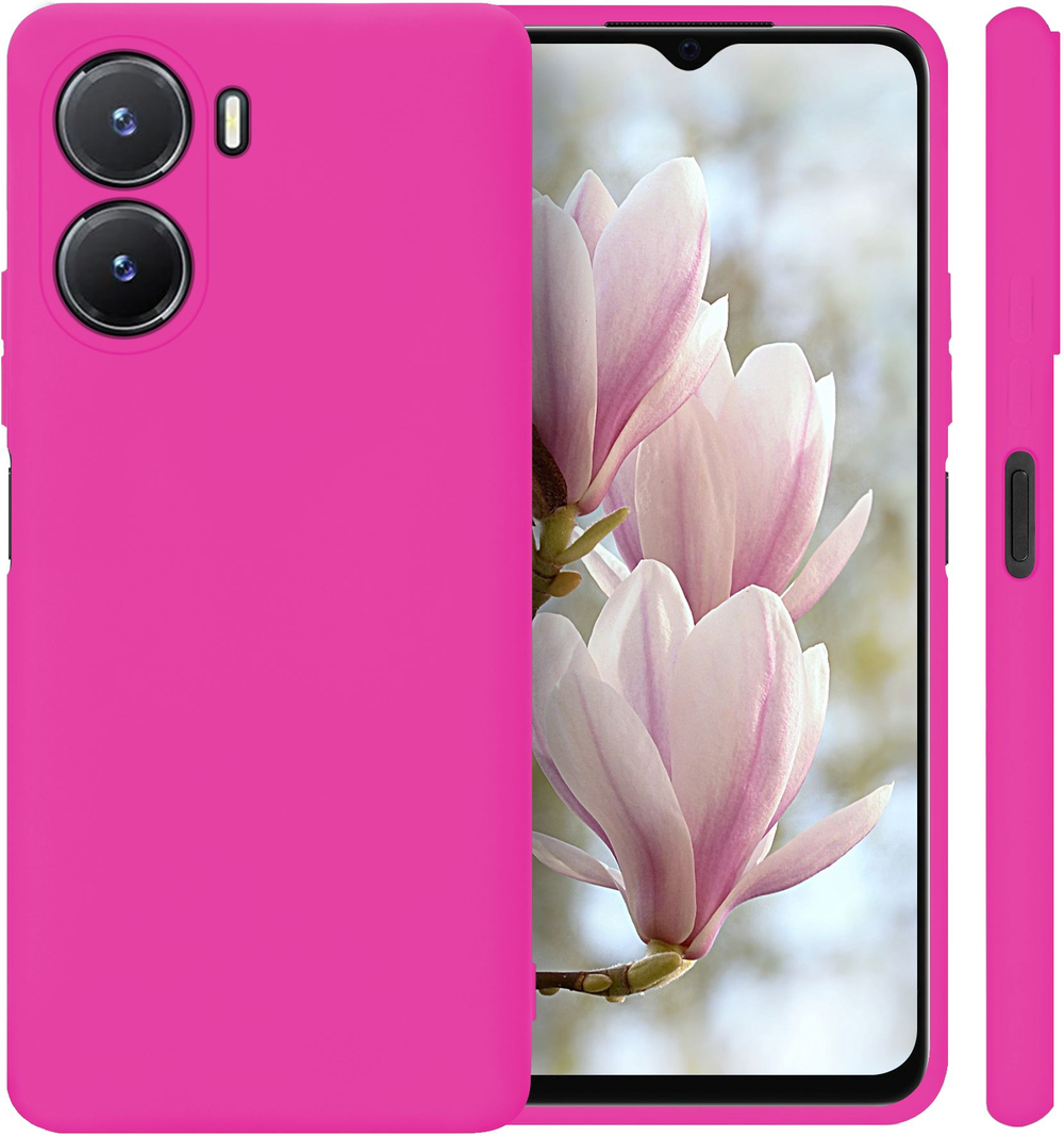 Мягкий Soft Touch чехол из силикона для VIVO Y35 5G с бархатной подкладкой