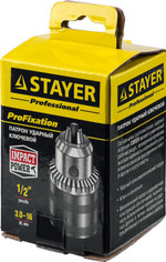 STAYER 16 мм, 1/2″, ударный сверлильный патрон с ключом для дрели, Professional (29055-16-1/2)