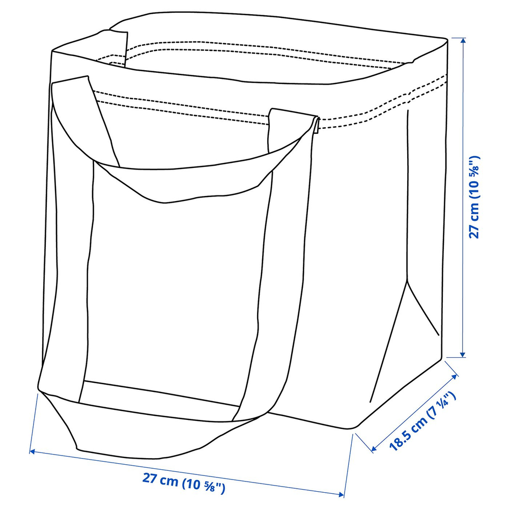 IKEA BRATTBY  (ИКЕА БРАТТБИ)  -  Сумка - синий 27x27 см