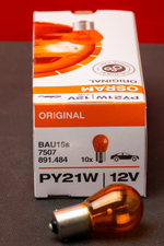 Osram P21W (150°) Оранжевая 12V (1шт.)