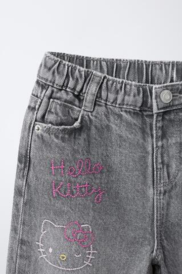 ZARA ДЖИНСЫ "HELLO KITTY", СЕРЫЙ