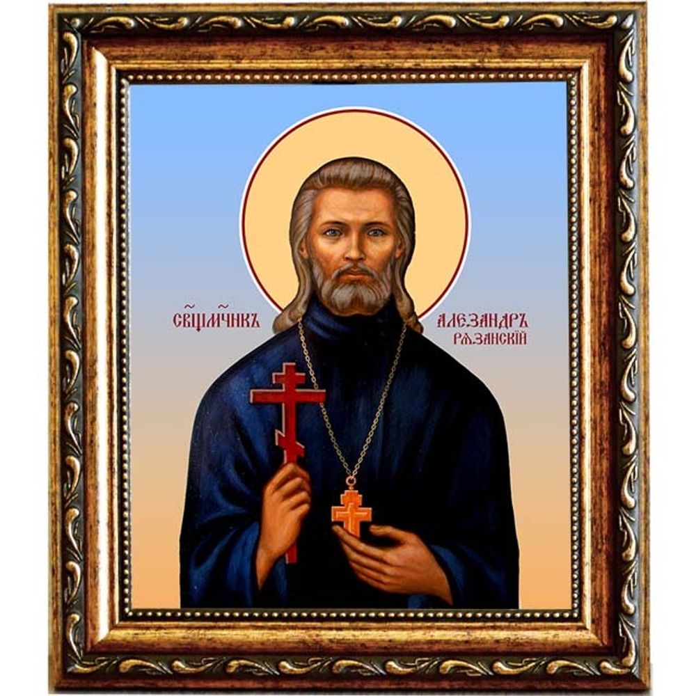 Александр Цицеронов (Рязанский) священномученик пресвитер. Икона на холсте.
