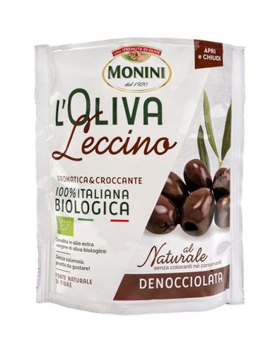 Маслины без косточки Monini БИО Leccino 150 гр.