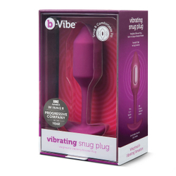 Пробка для ношения с вибрацией розовая B-Vibe Vibrating Snug Plug 2