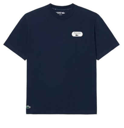 Мужская футболка Lacoste Ultra Dry Tennis Heritage Graphic - midnight blue