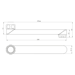 Излив плоский Lemark LM9470C для универсального смесителя, 20 см