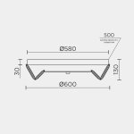 Потолочный cветильник LED4U L1190-600 CR