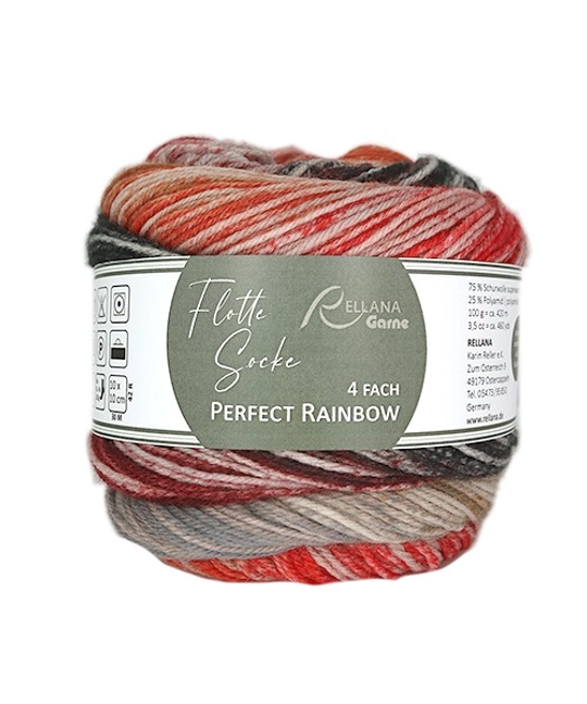 Пряжа Rellana Flotte Socke 4f. Perfect Rainbow (3121)