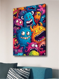 Картина Улыбчивые монстрики модульная 50x70см 1шт.