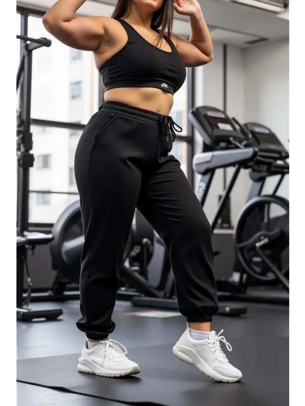 брюки спортивные NIKE для фитнеса для дома с манжетами