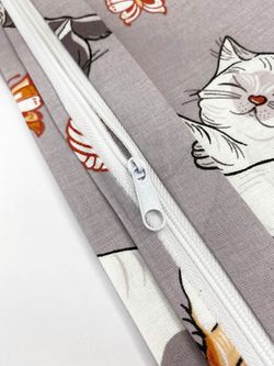 Пододеяльник перкаль Сказка "Kitties" 1,5-спальный на молнии 145x215 см