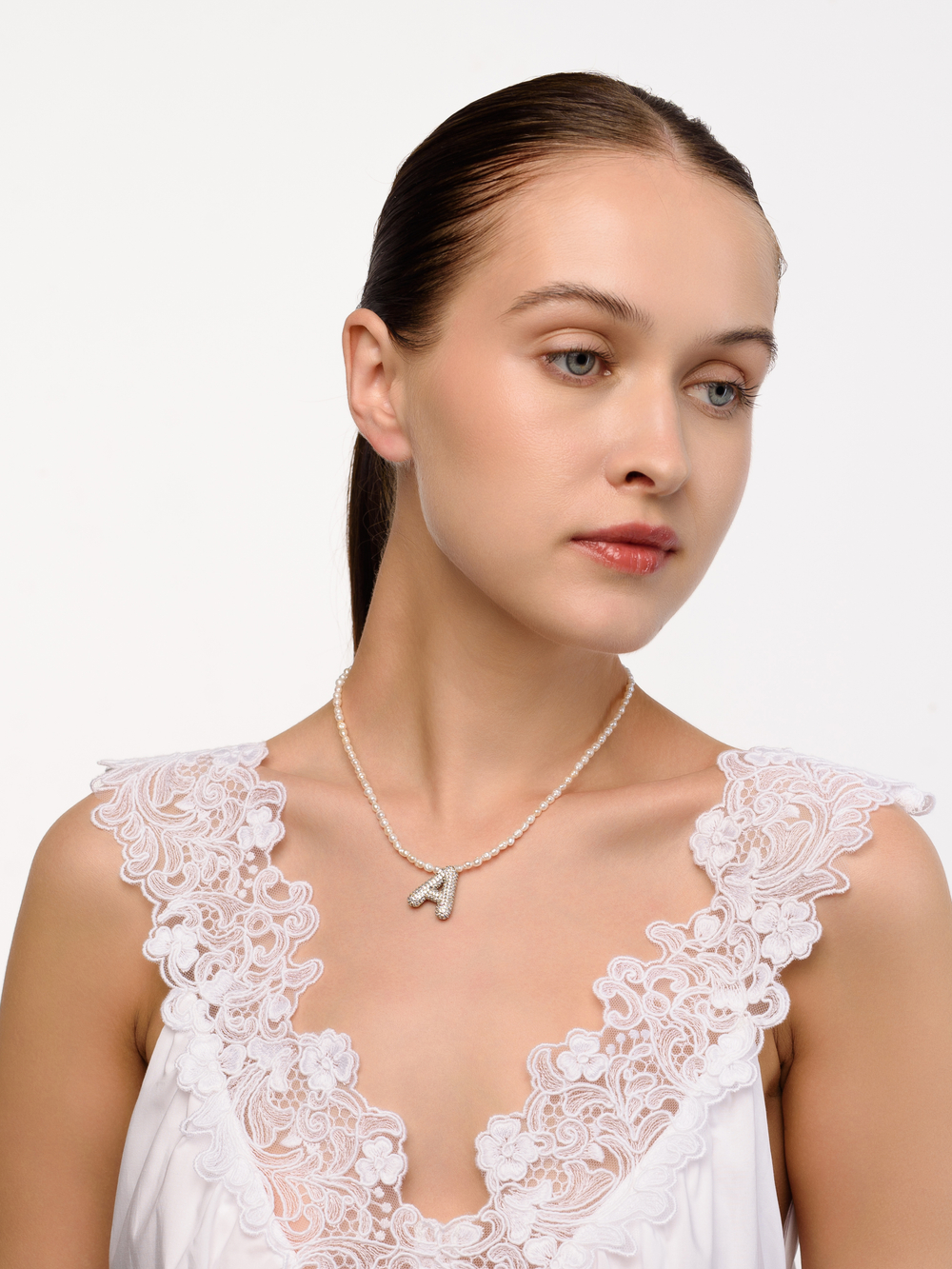 Колье "Words Shine Pearl A" Silver