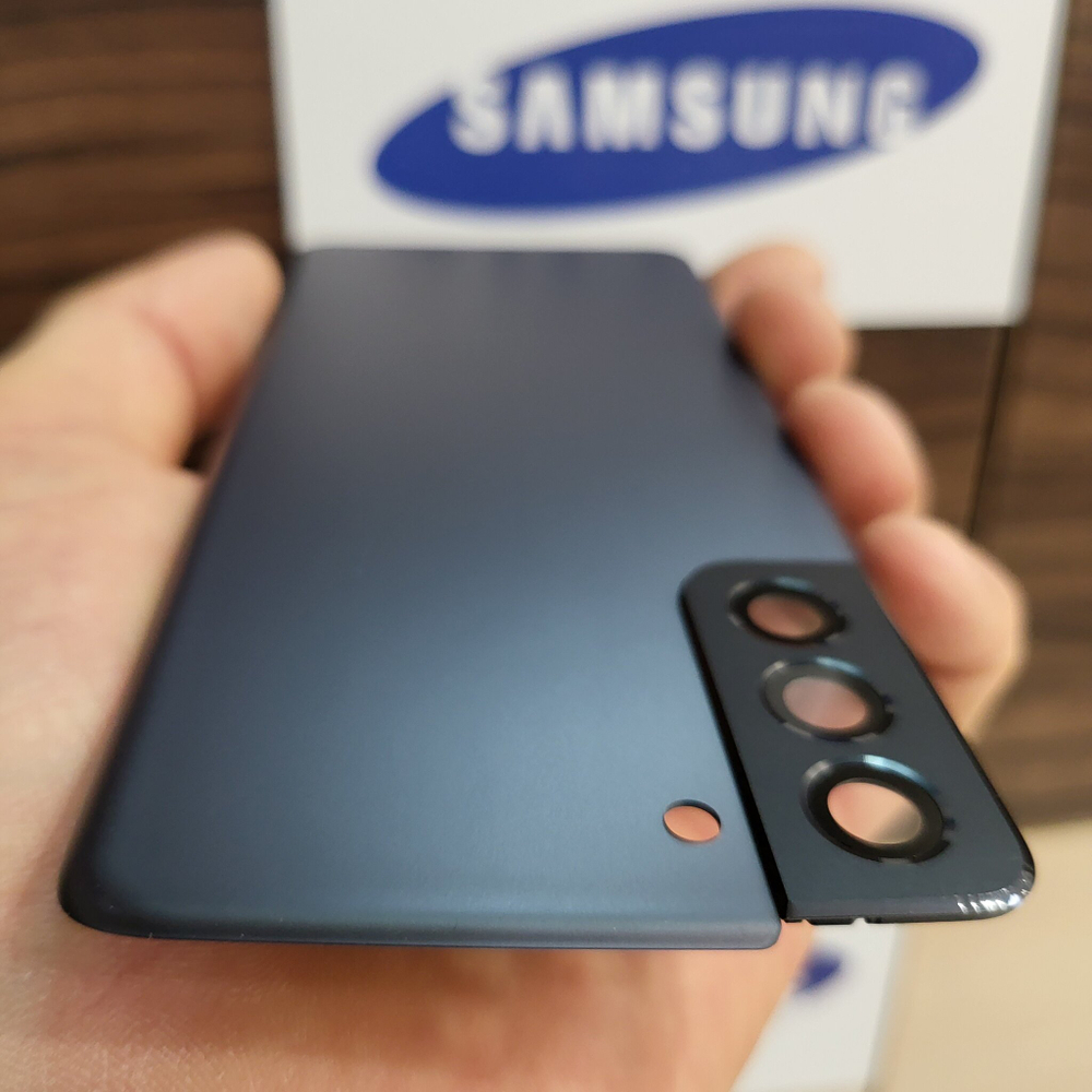 Крышка для Samsung S21 - задняя панель премиум качество (чёрного цвета)