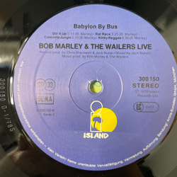 Винтажная виниловая пластинка LP Bob Marley and The Wailers, Babylon By Bus (Германия 1978)
