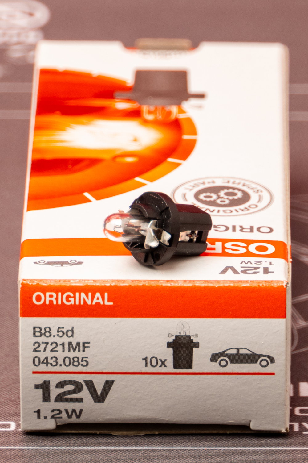 Osram 1.2W 12V Панель приборов - черный (Закругленный цоколь) (1шт.)