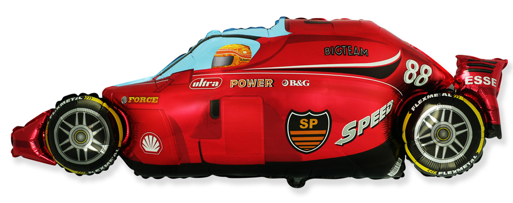 Фигура Гоночный автомобиль, Формула 1, Красный 36'' Fm