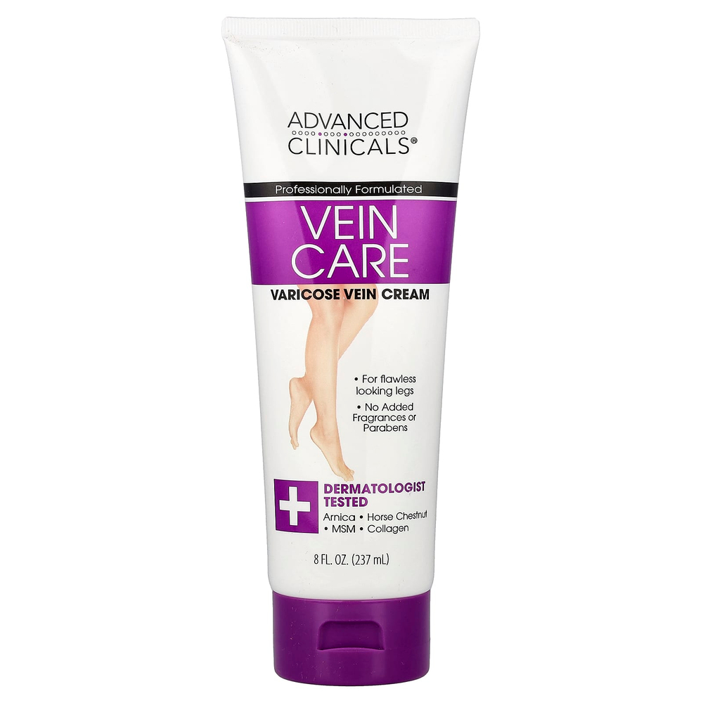 Advanced Clinicals, Vein Care, крем от варикозного расширения вен, 237 мл (8 жидк. унц.)