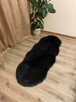Шкура коврик меховой прикроватный искусственный, 155х60см. (из 2-х шт).