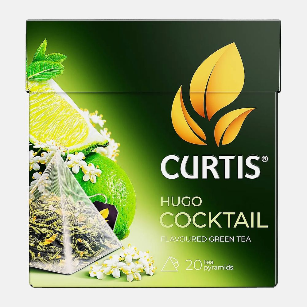 Чай CURTIS "Хуго Коктейль" зелёный (пирамидка) 20шт