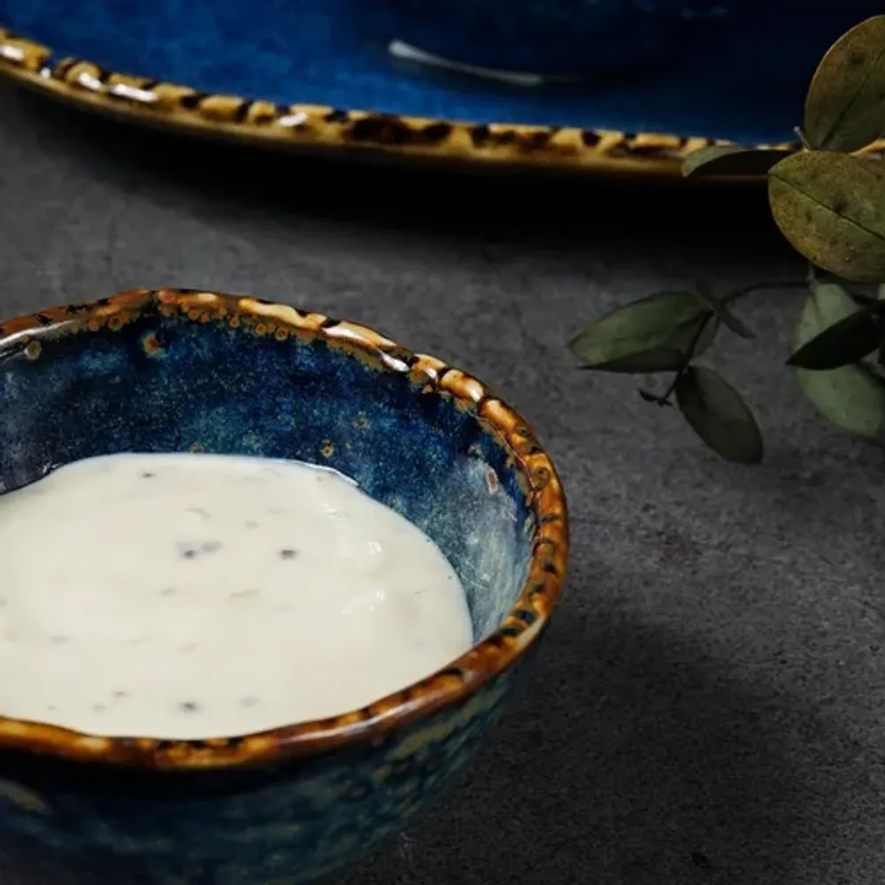Соусник 80 мл d 7,6 см h4 см круглый фарфор Aqua Blue P.L. Proff Cuisine [6]
